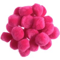 & POM POMS 1IN PK100 Pom Poms 2.5cm Bright Pink Pack 100 Trimits