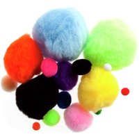 & Pom Poms Colours & Sizes Bright Pack 100