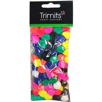 & POM POMS 1 2IN PK100 Pom Poms 1.3cm Mixed Pack 100 Trimits