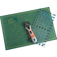 & PWORK STARTER KIT Patchwork Starter Kit Mat Rotary Cutter & Ruler Milward