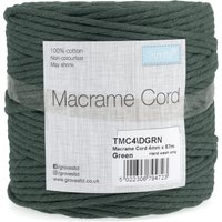 & Trim Macramé Cord Cotton 87m x 4mm 0.5kg Dark Green