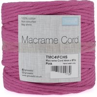 & Trim Macramé Cord Cotton 87m x 4mm 0.5kg Fuchsia