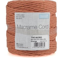 & Trim Macramé Cord Cotton 87m x 4mm 0.5kg Burnt