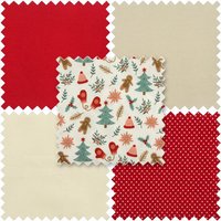 & Fabric Fat Quarters Gingerbread Bundle 5 Trimits