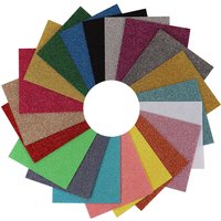 & G FELT Pack 150X150MM Felt Acrylic 15 x 15cm Glitter Colours 20 Pieces Trimits x 15 cm