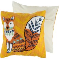 & TAP CUSH FOX Half Cross Stitch Tapestry Kit Cushion Fox Trimits