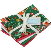 & FQ Pack GRN ROBINS Fabric Fat Quarters Robins Bundle 5 Trimits