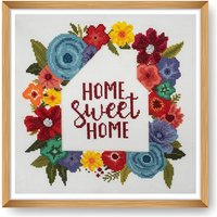 & Counted Cross Stitch Kit Large Home Sweet Home