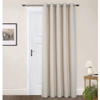 Sundour Amberley Chenille Eyelet Door Curtain in Cream | Size: 168 cm width x 214 cm drop