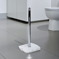 Showerdrape Octavia White Marble & Chrome Spare Toilet Roll Holder