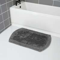 Showerdrape Ultra 100% Cotton Grey Reversible Bath Mat 800 x 500mm in Charcoal