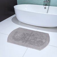 Showerdrape Ultra 100% Cotton Grey Reversible Bath Mat 800 x 500mm