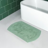 Showerdrape Ultra 100% Cotton Grey Reversible Bath Mat 800 x 500mm in Green