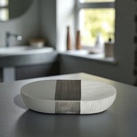 Showerdrape Luxe Grey/White Soap Dish in Grey