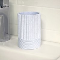 Showerdrape Tranquil Pale Blue Resin Freestanding Tumbler in Light Blue