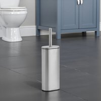 Fortuna Steel Toilet Brush & Holder Silver
