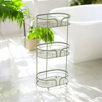 Dante Beige Freestanding Bathroom Floor Shower Caddy