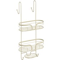 Showerdrape Dante Modern 2-Tier Shower Caddy - Bathroom Shower Storage in Beige