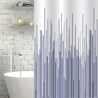 Showerdrape City White & Navy Shower Curtain
