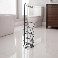 Vertu Chrome Toilet Roll Holder & Spare Combo