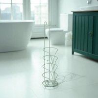 Showerdrape Vertu Chrome Toilet Roll Holder & Spare Combo in Green