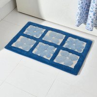 Fiore 100% Cotton Floral Anti Slip Bath Mat 800 x 500mm