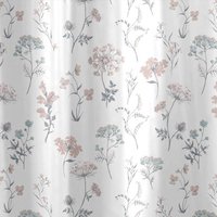 HomeSpace Direct Fleur White Shower Curtain