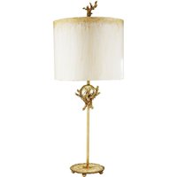 Netlighting Trellis 1 Light Table Lamp Silver Putty E27 in Beige
