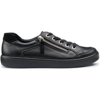 Hotter Women's Wide Fit 'Chase II' Deck Shoes in Black | Size: 7