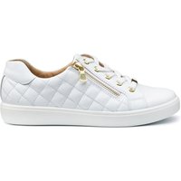 Hotter Women's 'Wonder' Quilted Trainers in White | Size: 5