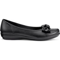 Hotter Women's Extra Wide 'Jewel' Ballerina Pumps in Black | Size: 4.5