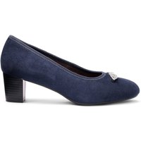 Hotter Women's Wide Fit 'Strut' Court Shoes in Navy | Size: 7