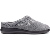 Hotter Women's 'Cuddle' Slippers in Mid Grey | Size: 3