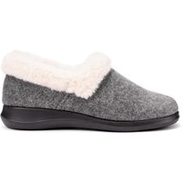 Hotter Women's 'Snug II' Slippers in Mid Grey | Size: 8