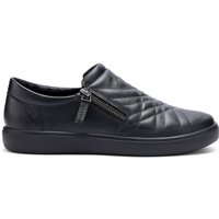 Hotter Women's Wide Fit 'Poppy' Quilted Trainers in Black | Size: 4