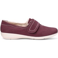 Hotter Women's Wide Fit 'Toasty' Slippers in Wine | Size: 8