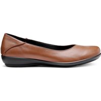 Hotter Women's Extra Wide 'Birdie' Ballerina Pumps in Tan | Size: 7.5