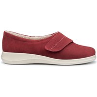 Hotter Women's Wide Fit 'Wrap' Slippers in Dark Red | Size: 8