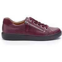 Hotter Women's Wide Fit 'Chase II' Trainers in Maroon | Size: 6