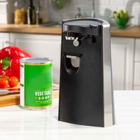 Daewoo 3-in-1 Electric Tin Can Opener & Knife Sharpener Bottle Opener Hands Free 60W in Black