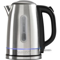 Daewoo Edinburgh Cordless Kettle Rapid Boil 3KW 1.7 Litre Silver in Metallic Silver