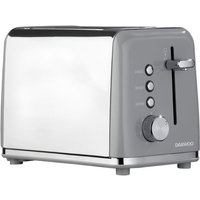 Daewoo 'Kensington' 2 Slice Toaster Stainless Steel Defrost Reheat 810W in Grey