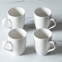 Islington Porcelain Kitchen Mugs Set 4 Ceramic Coffee & Tea Pack