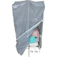 Daewoo Fast Drying Heated 3-Tier Electric Clothes Airer & Zipped Cover Set in Grey