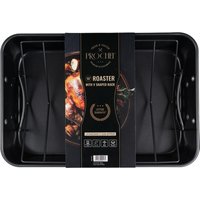 15" Non Stick Carbon Steel Roasting Pan Oven Tray & V Rack