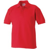 Jerzees Schoolwear Jerzees Schoolgear 65 35 Pique Polo Shirt in Light Red | Size: 5-6 Years