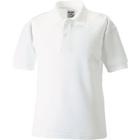 Jerzees Schoolwear Jerzees Schoolgear 65 35 Pique Polo Shirt in White | Size: 3-4 Years