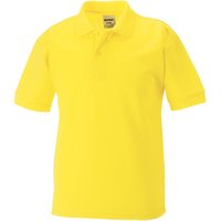 Jerzees Schoolwear Jerzees Schoolgear 65 35 Pique Polo Shirt in Yellow | Size: 7-8 Years