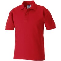 Jerzees Schoolwear Jerzees Schoolgear 65 35 Pique Polo Shirt in Red | Size: 3-4 Years