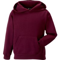 Jerzees Schoolwear Jerzees Schoolgear Hooded Sweatshirt in Burgundy | Size: 5-6 Years